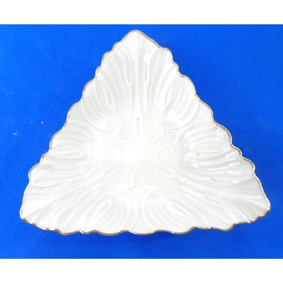 Lenox China Triad Dish with 24 k Gold Trim preowned - Picture 1 of 4
